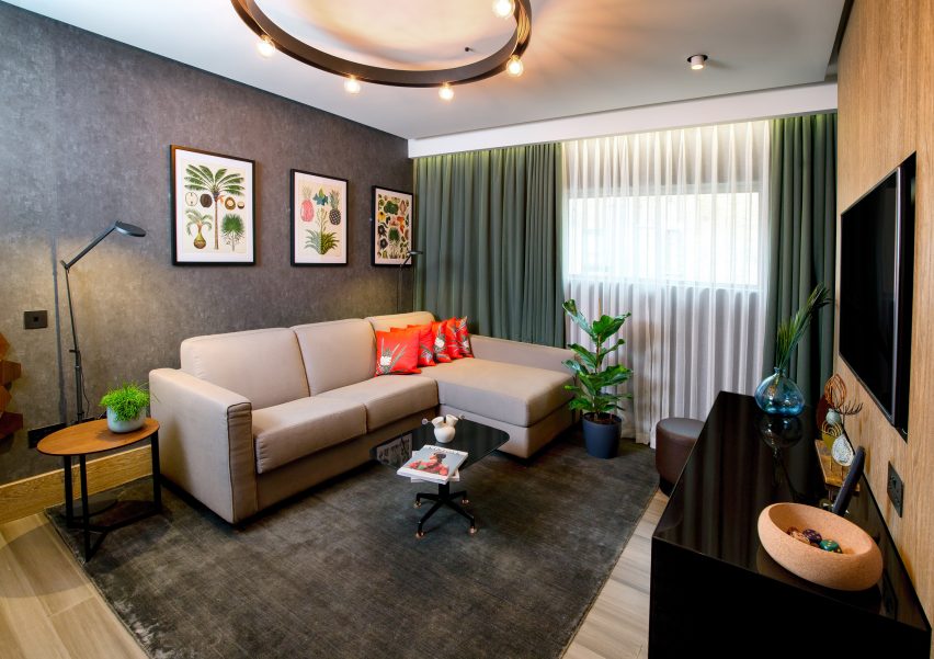 Bompass & Parr vegan suite inside Hilton London Bankside hotel