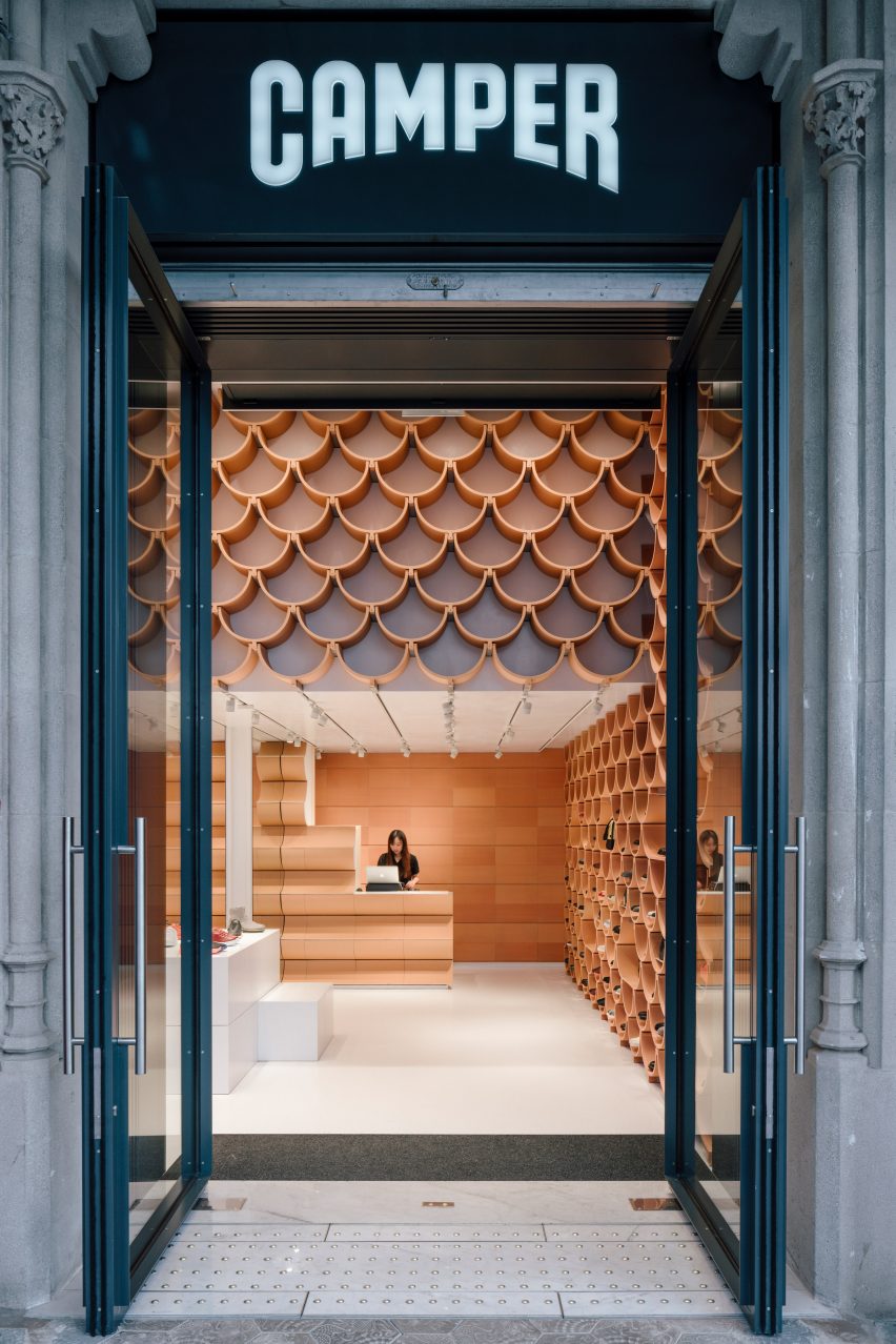 Camper store in Barcelona, designed by Kengo Kuma