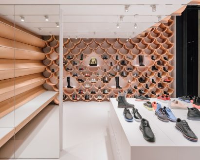 Camper store in Barcelona, designed by Kengo Kuma