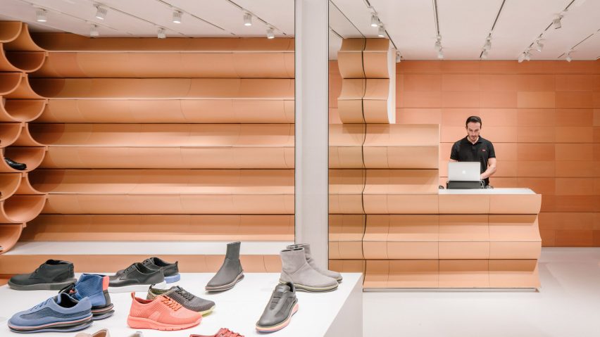 Camper store in Barcelona, designed by Kengo Kuma