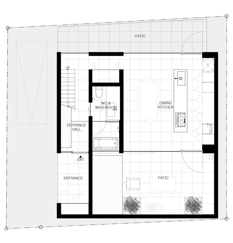 Ground floor plan of Cover House by Apollo Associates