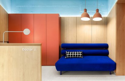 Interiors of Doctor U clinic designed by Ater Architects
