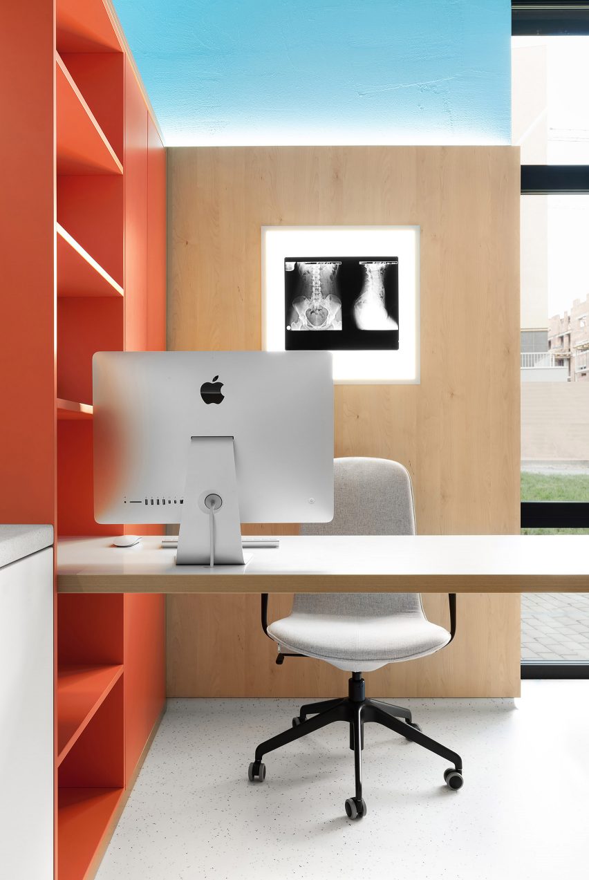 Interiors of Doctor U clinic designed by Ater Architects