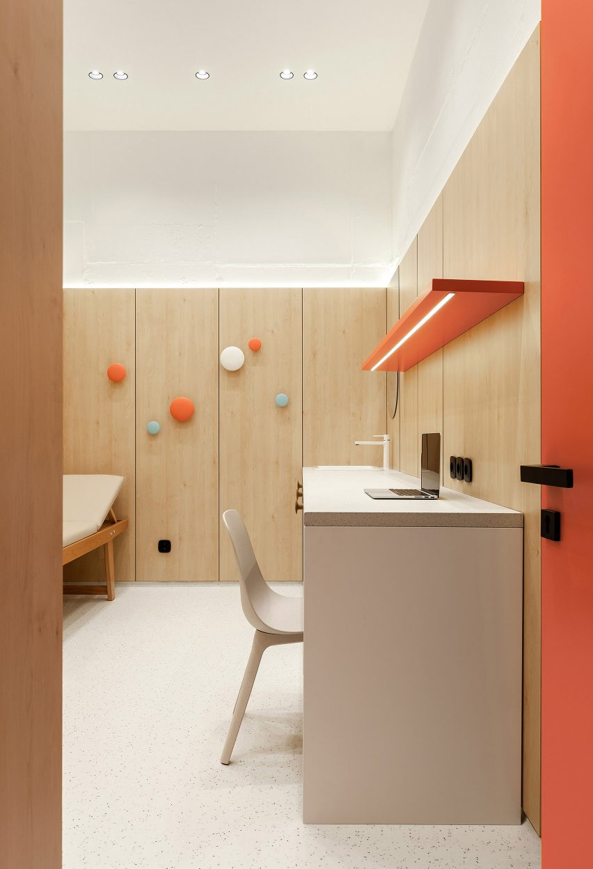 Interiors of Doctor U clinic designed by Ater Architects