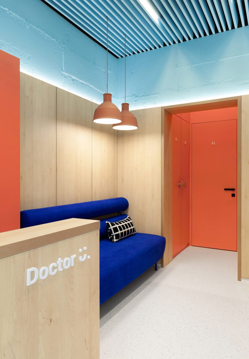 Interiors of Doctor U clinic designed by Ater Architects