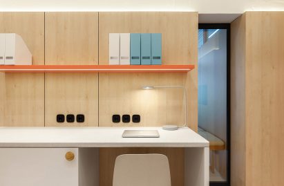 Interiors of Doctor U clinic designed by Ater Architects