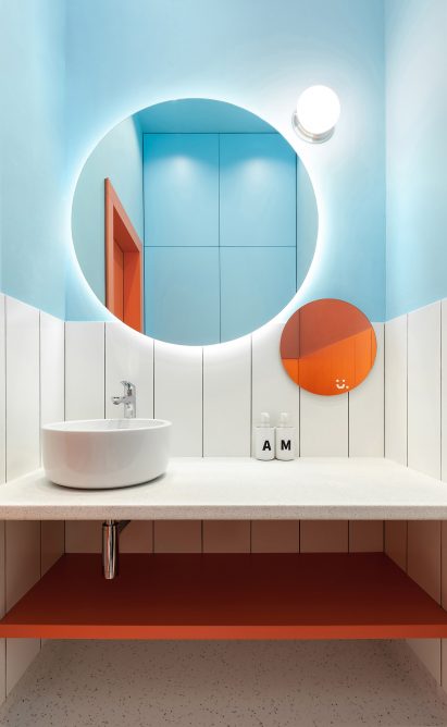 Interiors of Doctor U clinic designed by Ater Architects