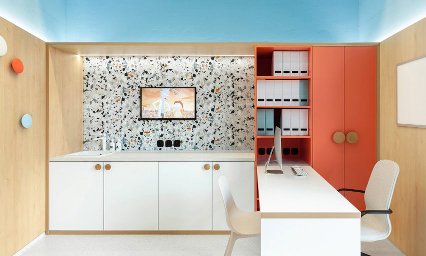 Interiors of Doctor U clinic designed by Ater Architects