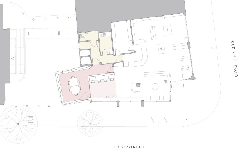 Floor plan of East Street Exchange and East Street Library refurbishment by We Made That