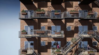 Social Balconies concept by Edwin Van Capelleveen