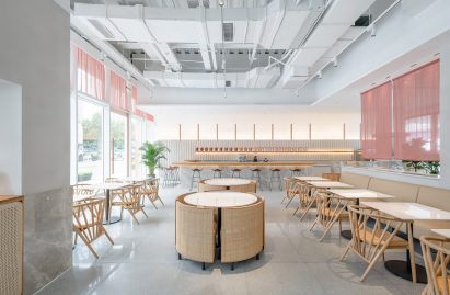 Interiors of Genshang restaurant designed by Office Coastline
