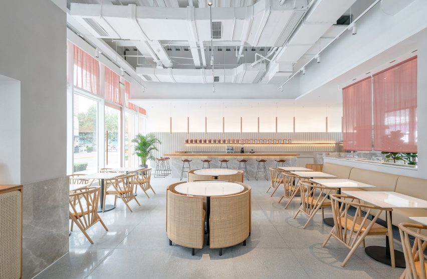 Interiors of Genshang restaurant designed by Office Coastline