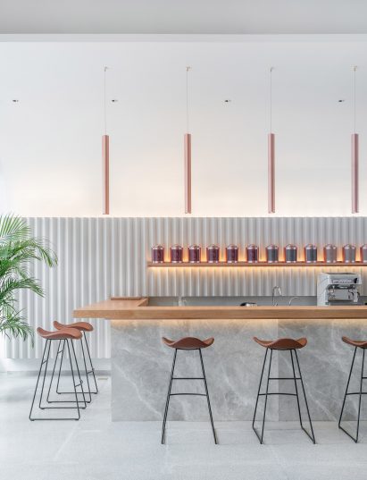 Interiors of Genshang restaurant designed by Office Coastline