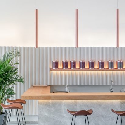 Interiors of Genshang restaurant designed by Office Coastline