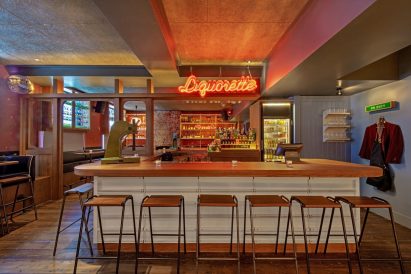 Interiors of Genuine Liquorette London, designed by AvroKO