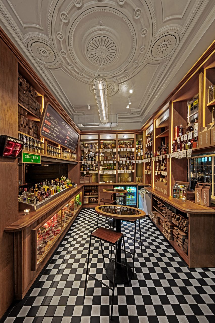 Interiors of Genuine Liquorette London, designed by AvroKO