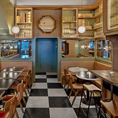 Interiors of Genuine Liquorette London, designed by AvroKO