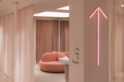 Interiors of Gina Tricot fashion store, designed by Note Design Studio and Open Studio