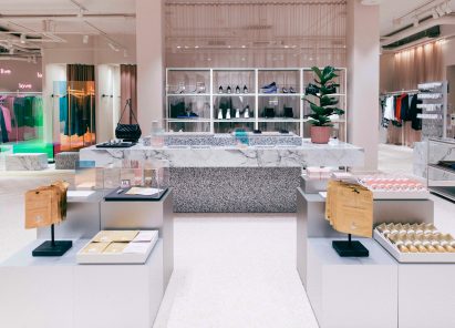 Interiors of Gina Tricot fashion store, designed by Note Design Studio and Open Studio