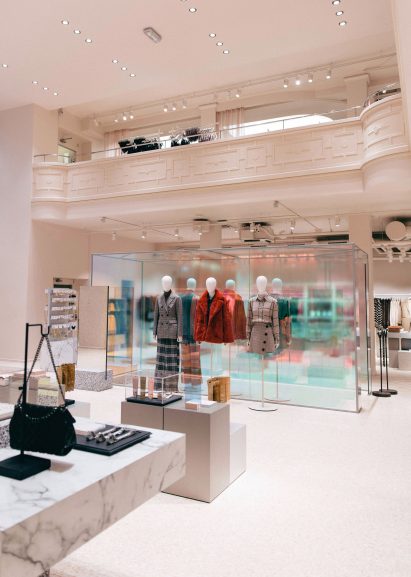 Interiors of Gina Tricot fashion store, designed by Note Design Studio and Open Studio