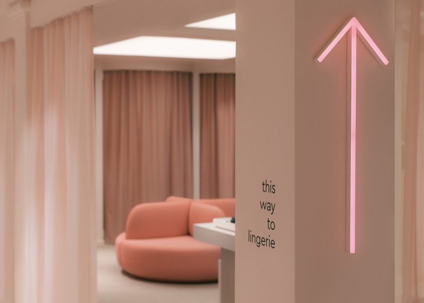 Interiors of Gina Tricot fashion store, designed by Note Design Studio and Open Studio