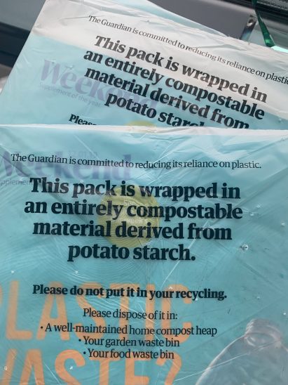 The Guardian newspaper switches from plastic to biodegradable wrapping