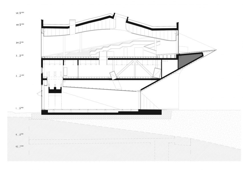 Short section of Oodi Helsinki Central Library by ALA Architects