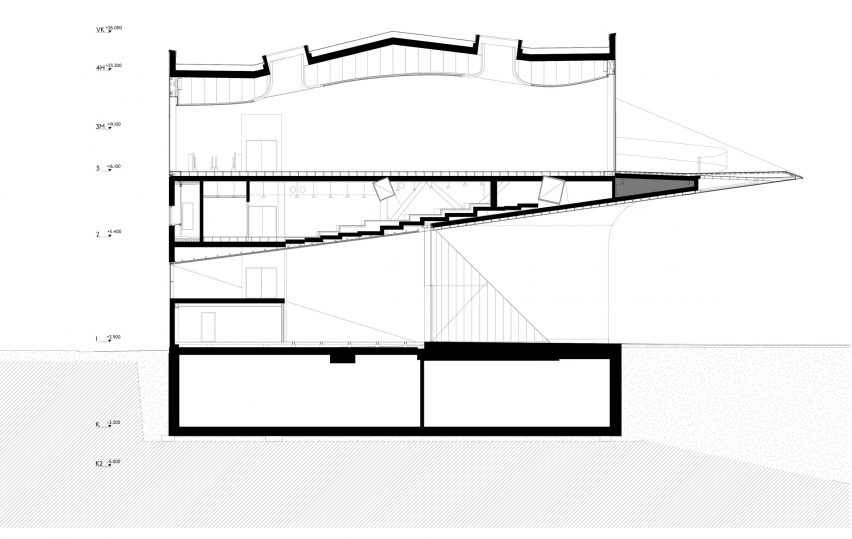 Short section of Oodi Helsinki Central Library by ALA Architects