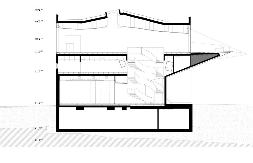 Short section of Oodi Helsinki Central Library by ALA Architects