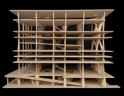 Model of Herzog & de Meuron's 1111 Lincoln Road car park