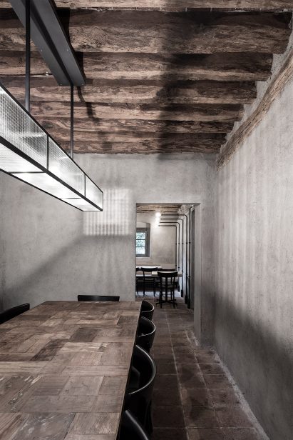 Interiors of La Ganea restaurant, designed by Studio Mabb