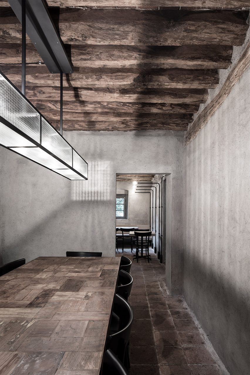 Interiors of La Ganea restaurant, designed by Studio Mabb