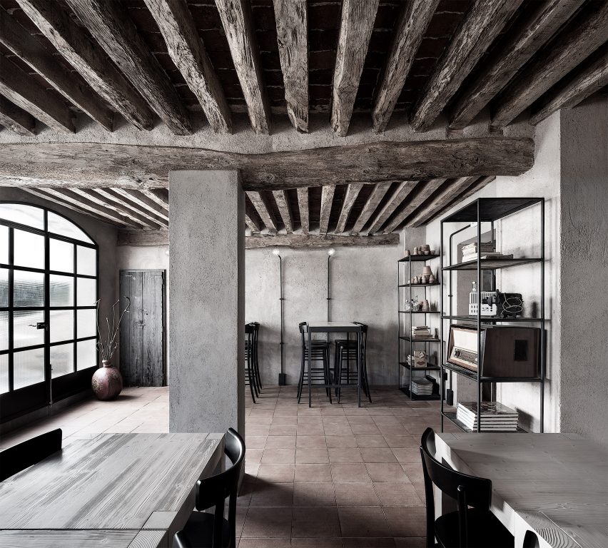 Interiors of La Ganea restaurant, designed by Studio Mabb