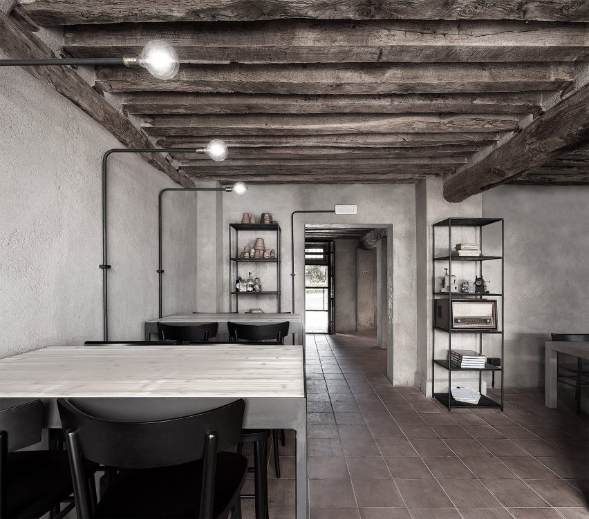 Interiors of La Ganea restaurant, designed by Studio Mabb