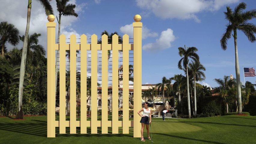 Mar-A-Lago border wall prototype by New World Design