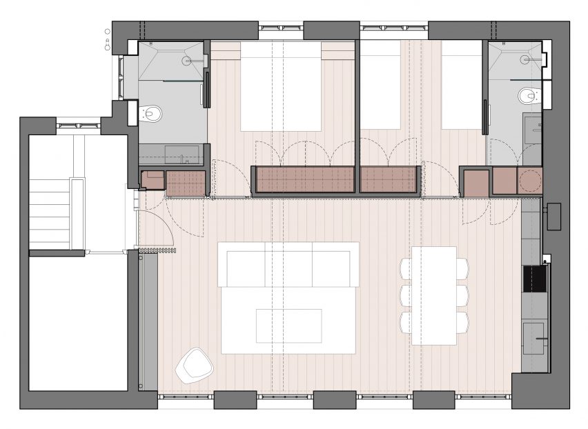 Marylebone apartment, designed by Proctor and Shaw