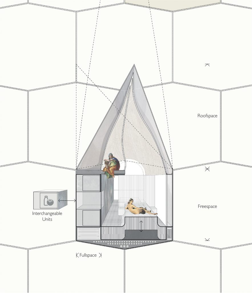 Hour Glass by Studio McLeod and Ekkist took second place in Dezeen and MINI Living's Future Urban Home Competition
