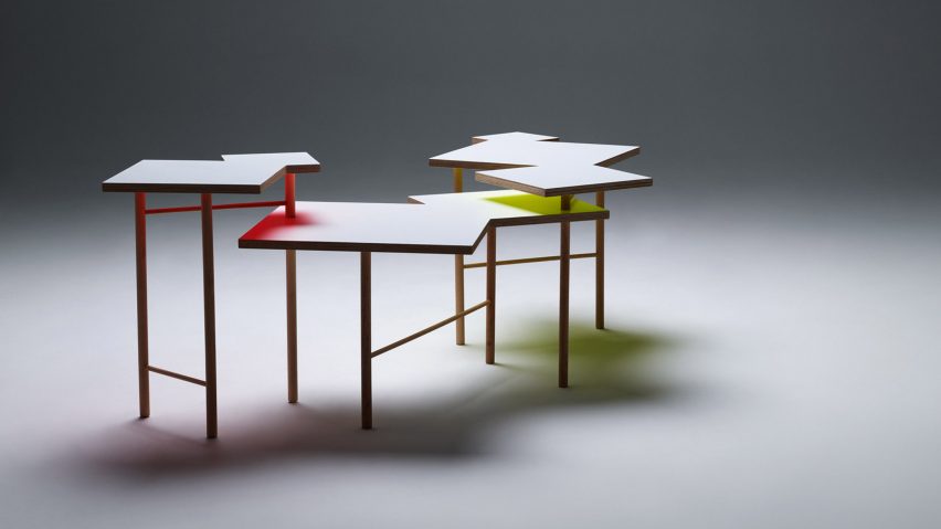 Yo Shimada debuts coffee table made from basic DIY store materials