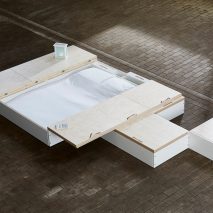 Juul de Bruijn designed a storage solution called MoreFloor that hides furniture underneath floorboards.