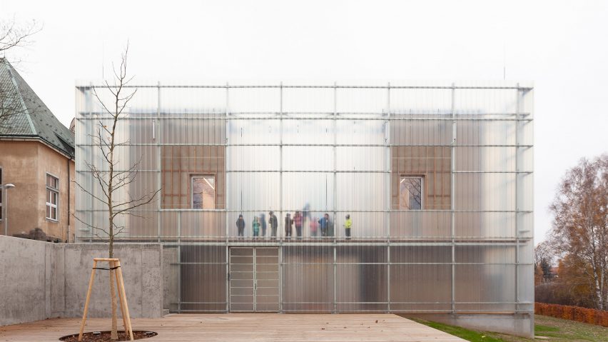 Kindergarten in Czech Republic encased in two layers of translucent fibreglass