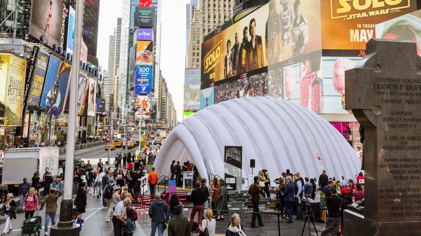 Times Square during NYCxDesign 2018