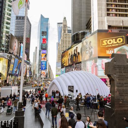 Times Square during NYCxDesign 2018
