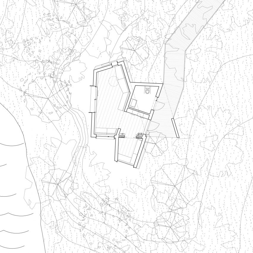 Floor plan of Outdoor Care Retreats by Snøhetta in Norway