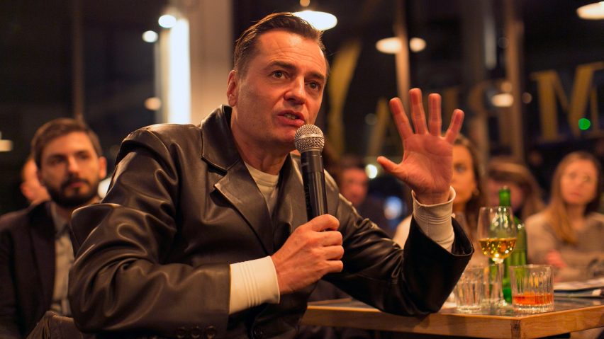 Patrick Schumacher at the NLA's Campari Talks debate on factory-made housing