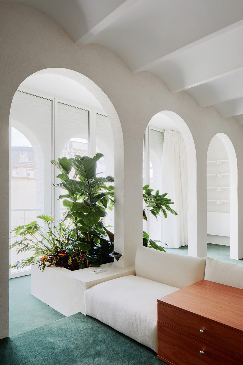 Interiors of penthouse apartment designed by PMAA