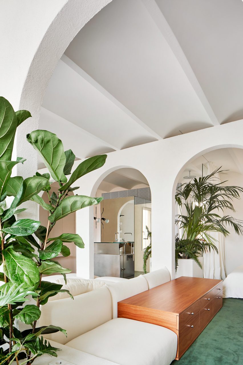 Interiors of penthouse apartment designed by PMAA