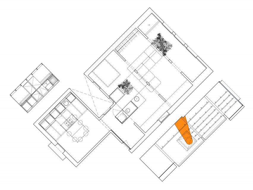 Interiors of penthouse apartment designed by PMAA
