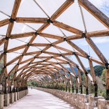 LUO Studio's Luotuowan Pergola reuses wood salvaged from traditional houses
