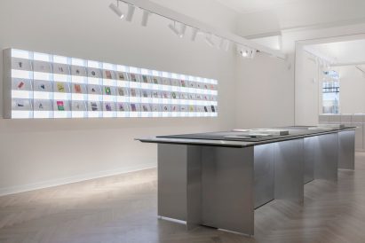 Interiors of Rimowa's Berlin store, designed by Universal Design Studio
