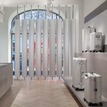Interiors of Rimowa's Berlin store, designed by Universal Design Studio